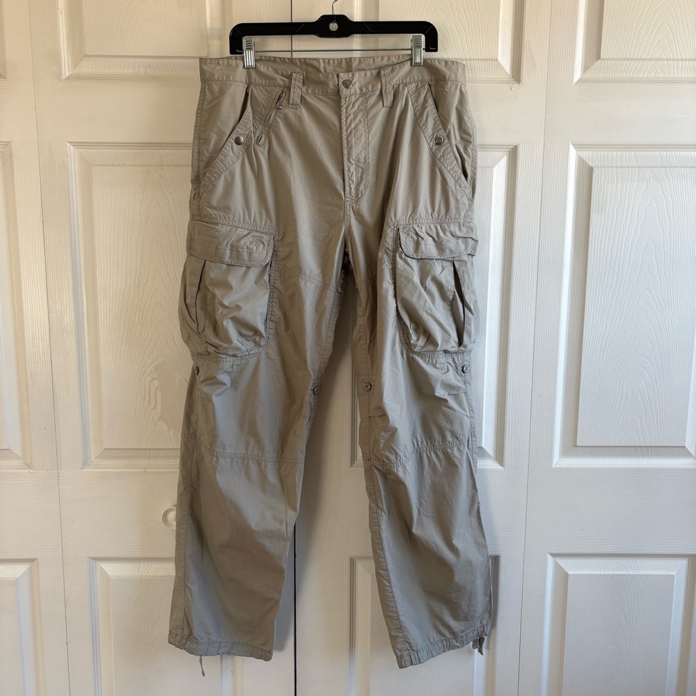 Armani Exchange AX Pants 36 Khaki Hiking Camping Y2K Baggy Streetwear Gorpcore